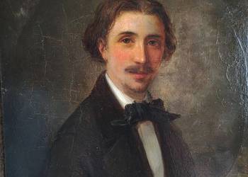 Portret stary obraz olejny