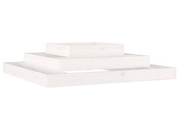Donica biała 110x110x27 cm lite drewno sosnowe WM-823872