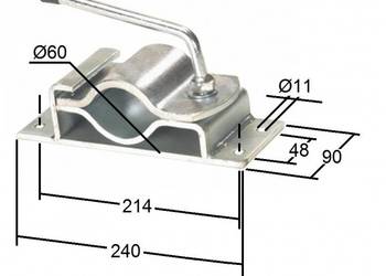 Uchwyt do okręgłej stopy podporowej F60 mm 12359