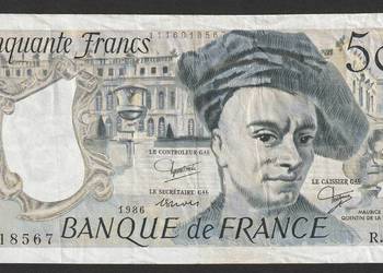 FRANCJA 50 FRANKÓW 1986 - DE LA TOUR - R