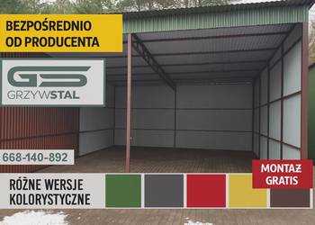 Garaż Blaszany otarty / Wiata Garażowa /Hala / Magazyn - GRZYWSTAL