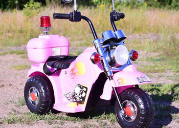 Pierwszy motorek MOTOR CHOPPER NA AKUMULATOR dla dzieci zabawka pojazd pink