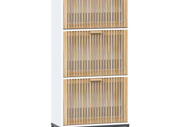 Szafka na buty biała 52x25x120 cm materiał drewnopochodny WM-352127