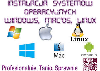 Instalacja systemów Windows, MacOs, Linux 7 dni w tygodniu.