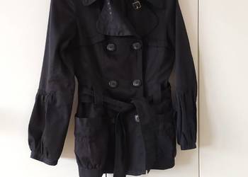 Trencz czarny płaszcz dwurzędowy 38 M Vero Moda