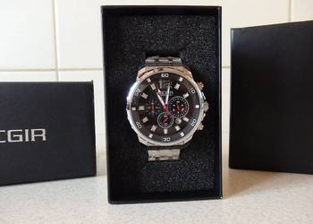 Zegarek MEGIR Optic Black MS2068G-1 Chronograf, Datownik.