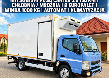 Mitsubishi Canter 7C18 3.0/180 KM Chłodnia Mroźnia 8 EUROPALET WNDA SUPER …