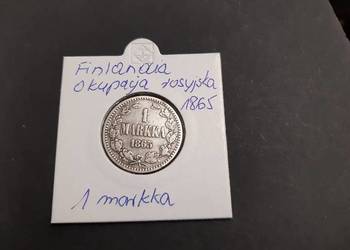 moneta srebrna Finlandii okres okupacji rosyjskiej z 1865rr