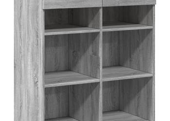 Szafka szary dąb sonoma 80x425x93cm materiał drewnopochodny WM-3281481