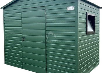 Schowek - Domek ogrodowy 3x2m - drzwi - zielony - dach dwuspadowy NB387