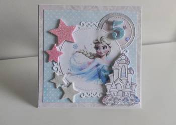Kartka ręcznie robiona na urodziny ELSA Kraina Lodu Frozen Kartka ręcznie robiona na urodziny ELSA Kraina Lodu Frozen