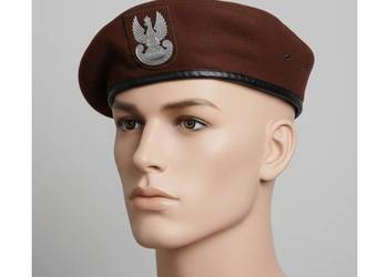Wojskowy Beret BRĄZOWY z Orłem | ORYGINAŁ WP | Stan Magazynowy |