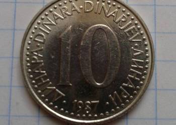 10 DINARA / 10 DINARÓW / 1987 ROK - JUGOSŁAWIA