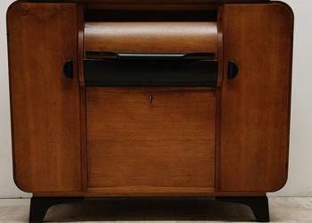 Halabala szafka pod gramofon art deco lata 60-te vintage design orzech
