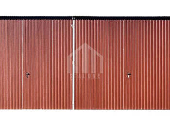 Hala - Garaż blaszany 12x5m brama dwuskrzydłowa drzwi okno rynna SO172