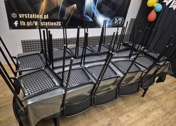 Zestaw stół z 12 krzesłami (metalowe nogii)