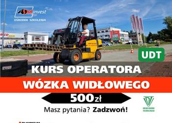 Kurs na wózek widłowy widlak wózki uprawnienia UDT