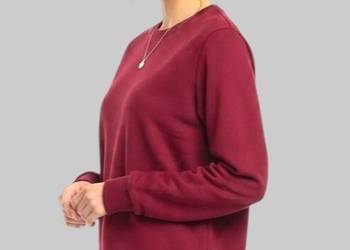 Damska bordowa bawełniana bluza z długim rękawem UP2 Fashion 36/38