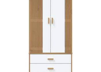 vidaXL Szafa OLDEN, biało-brązowa, 76,5x53x172 cm(SKU:358596)