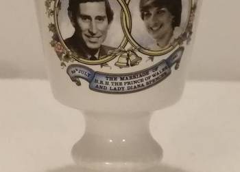 Porcelanowy kielich, puchar, Wade, Ślub Diany 1981 (Szkło)