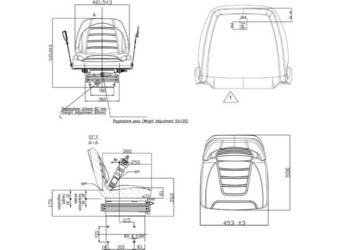 Fotel z amortyzacją mechaniczną AMA SEAT 83879