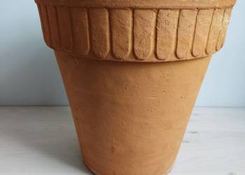 Stara donica gliniana ceramiczna fi 28 cm
