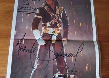 Sprzedam plakat z autografem Michael Jackson