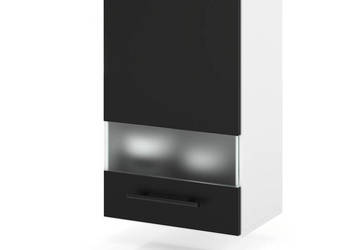 Szafka Kuchenna Wisząca Witryna Modułowa 40cm Spremium Czarny Mat