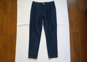 Orsay 38/M Granatowe Spodnie Cienki Jeans Jak Nowe