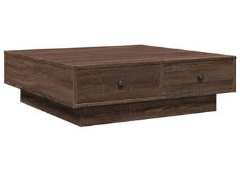 Stolik kawowy brązowy dąb 90x90x28 cm WM-848093