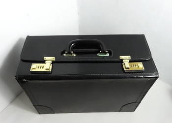 Skórzany kufer biznesowy / Aktówka pilotka PRESTO (66x31x20 cm) Vintage