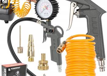 ZESTAW NARZĘDZI PNEUMATYCZNYCH DO KOMPRESORA SPRĘŻARKI WĄŻ AKCESORIA 6 EL.