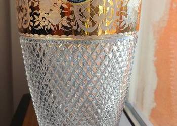 Piękny, wazon, kryształowy Bohemia.