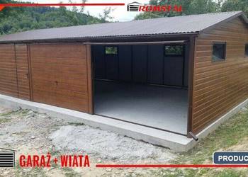 Drewnopodobny Garaż Blaszany - Mała Hala - Wiata - Romstal A53v6