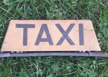 stary emblemat kogut TAXI z PRLu + poprzeczka