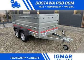 Przyczepa samochodowa TEMARED PRO 2612/2 DMC 750 kg nadstawki burtowe 40cm