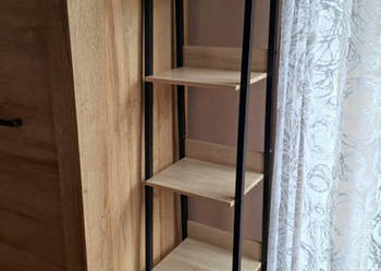 Regał półka 5 poziomów sonoma loft wąski na książki kwiaty