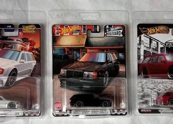 Hot Wheels Premium zestaw 3 x Mercedes-Benz AMG E 36, + protektory , BDB