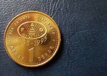 Stare monety 1 denar 1995 FAO Macedonia Północna