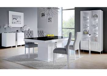 Komoda Cromo 150cm, lakier wysoki połysk biały OUTLET minus 30%