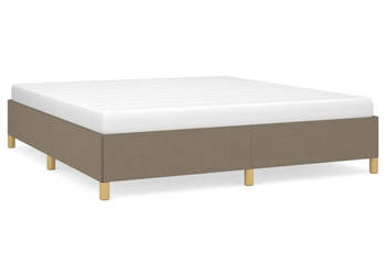 Rama łóżka bez materaca taupe obita tkaniną 160x200 cm WM-3120973