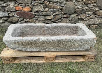 STARE KORYTO KAMIENNE - GRANIT - 103 cm - DONICA - KWIETNIK OGRODOWY
