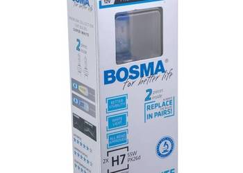 Żarówki H7 12V Bosma Super White 4300K, komplet 2 sztuki
