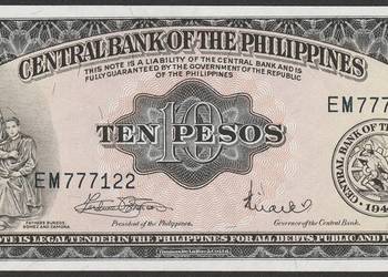 FILIPINY 10 PESOS 1949 - STAN BANKOWY UNC