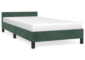 Rama łóżka bez materaca ciemnozielone aksamitne 80x200 cm WM-347540