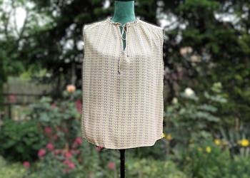 Bluzka Promod 44 XXL wiskoza żółta kolorowa boho hippie top