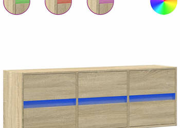 Ścienna szafka TV z LED dąb sonoma 130x31x45 cm WM-852301