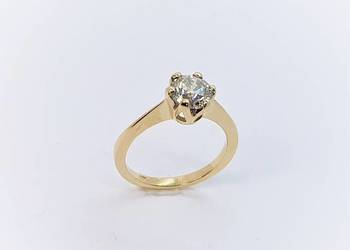 Pierścionek z brylantem 1,12 ct złoto pr. 585 (14K)