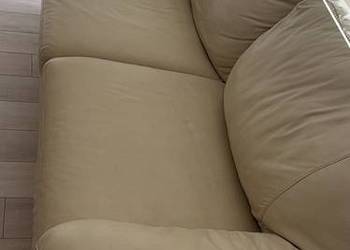 Kanapa dwuosobowa ekoskóra beżowa ~192cm