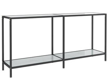 Stolik konsolowy biały 160x35x755 cm szkło hartowane WM-331700